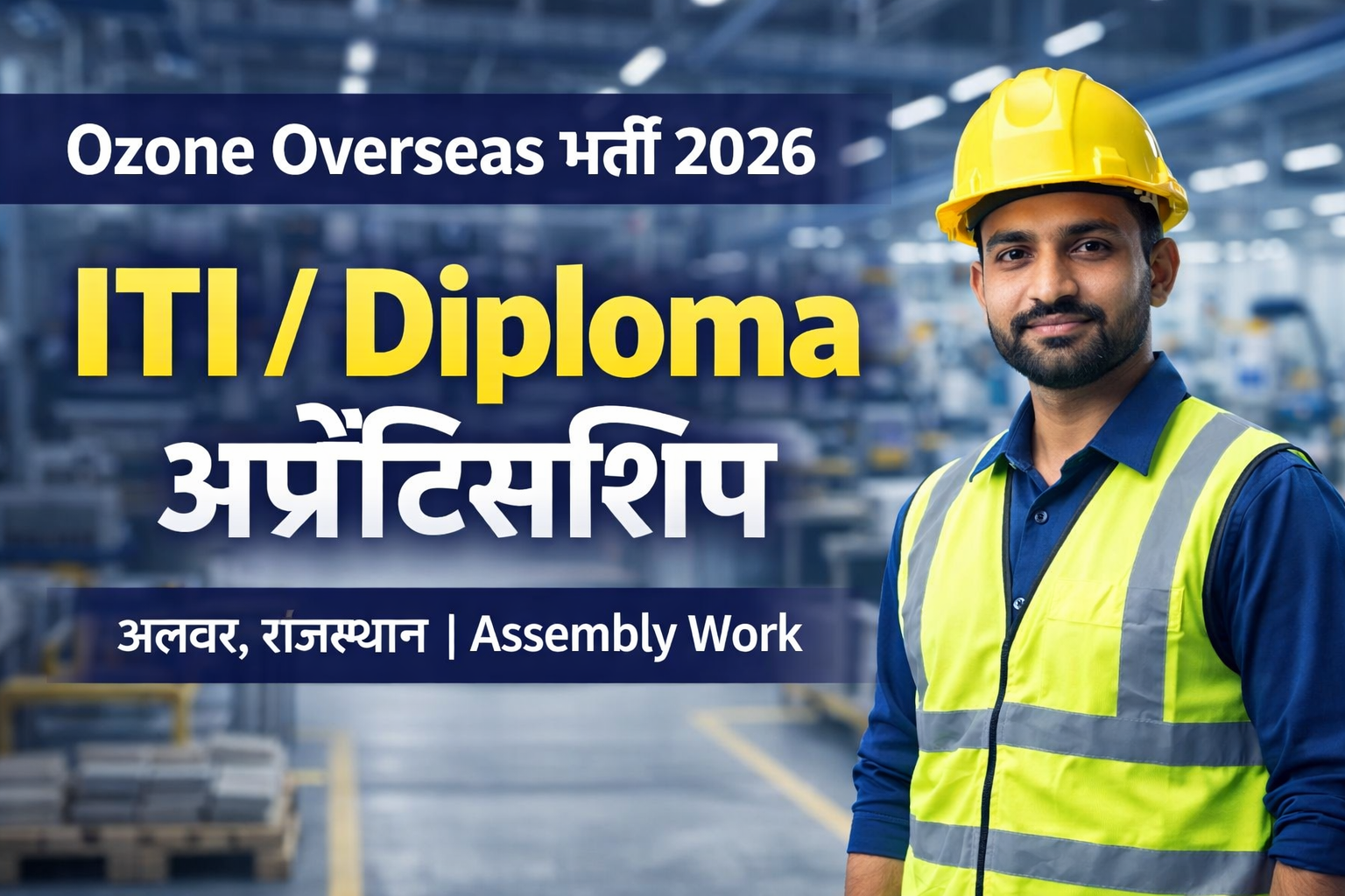 Ozone Overseas Pvt. Ltd. भर्ती 2026 – ITI व डिप्लोमा अप्रेंटिसशिप