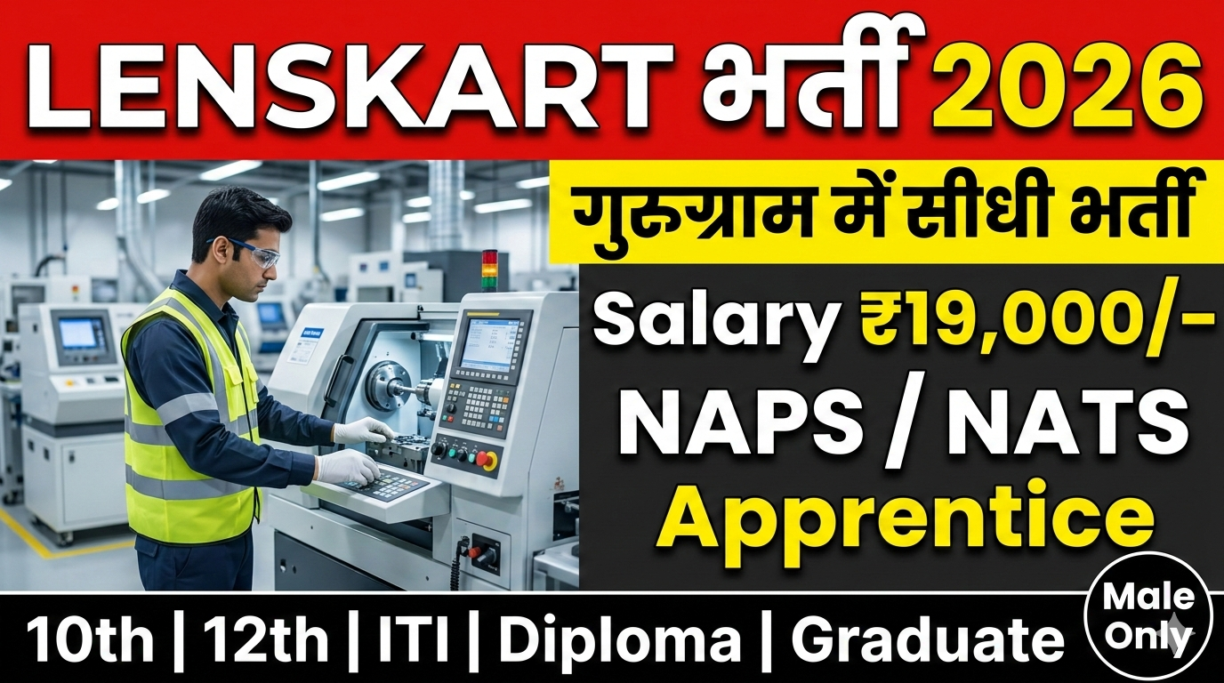 Lenskart Apprentice Recruitment 2026 – 10th, 12th, ITI, Diploma, Graduate | Gurugram