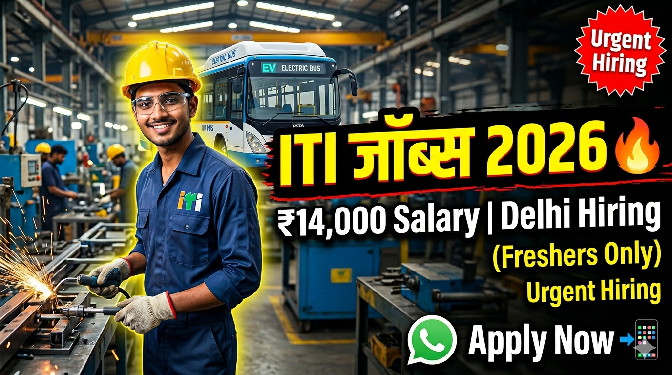 Urgent Hiring ITI Freshers 2026 | Progressive Autoserve Pvt Ltd Delhi