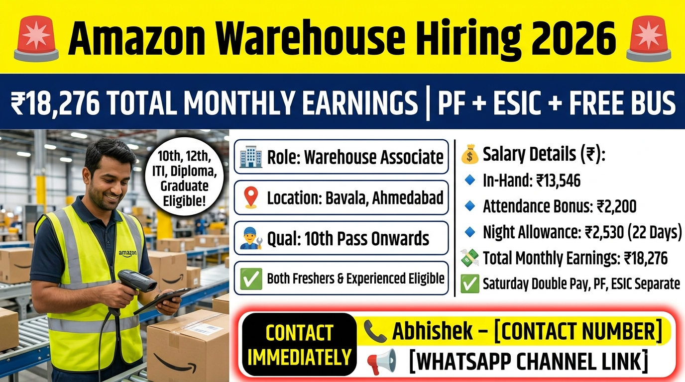 Amazon Warehouse Recruitment 2026